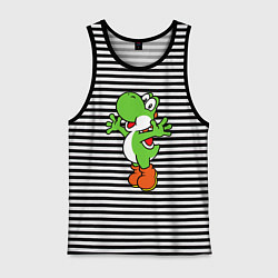 Майка мужская хлопок Yoshi, цвет: черная тельняшка