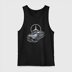 Майка мужская хлопок Mercedes AMG motorsport, цвет: черный