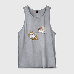 Мужская майка Сотворение тигрёнка - пародия на Микеланджело