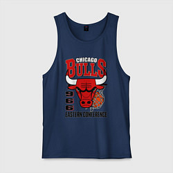 Майка мужская хлопок Chicago Bulls NBA, цвет: тёмно-синий