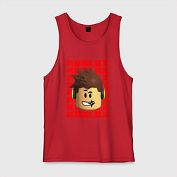 Мужская майка ROBLOX RED LOGO LEGO FACE