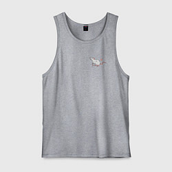 Мужская майка СЕРАЯ КРЫСА СЕРДЕЧКО