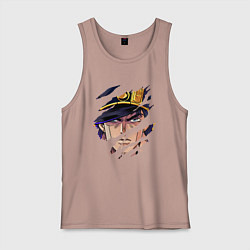Майка мужская хлопок JOJOS BIZARRE ADVENTURE, ГЛАВНЫЙ ГЕРОЙ, цвет: пыльно-розовый
