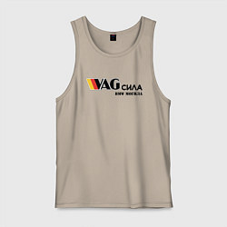 Майка мужская хлопок VAG сила, цвет: миндальный