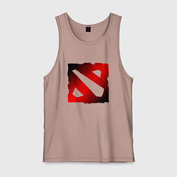 Мужская майка ЧЁРНО КРАСНОЕ ЛОГО ДОТА 2 DOTA 2 LOGO