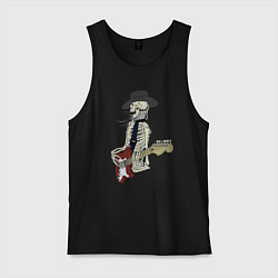 Майка мужская хлопок Rock n roll is alive, цвет: черный