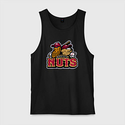 Майка мужская хлопок Modesto Nuts -baseball team, цвет: черный
