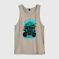 Майка мужская хлопок Авто чемпион дорог, цвет: миндальный