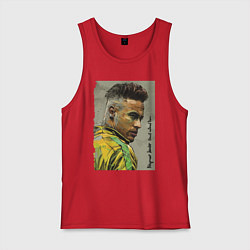 Майка мужская хлопок Neymar Junior - Brazil national team, цвет: красный