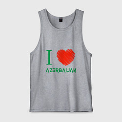 Майка мужская хлопок Love Azerbaijan, цвет: меланж