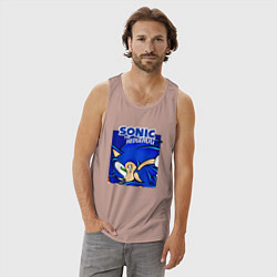Майка мужская хлопок Sonic Adventure Sonic, цвет: пыльно-розовый — фото 2