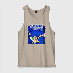 Майка мужская хлопок Sonic Adventure Sonic, цвет: миндальный