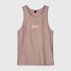 Майка мужская хлопок He devil, цвет: пыльно-розовый