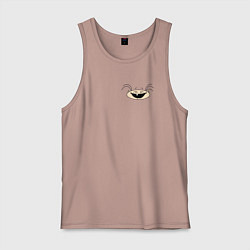 Майка мужская хлопок ЛОГО Масяня, цвет: пыльно-розовый