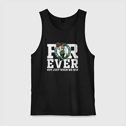 Майка мужская хлопок FOREVER NOT JUST WHEN WE WIN, BOSTON CELTICS, БОСТ, цвет: черный