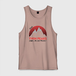 Майка мужская хлопок Твин Пикс 2022 ltd, цвет: пыльно-розовый