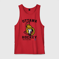 Майка мужская хлопок OTTAWA SENATORS ОТТАВА СЕНАТОРЗ, цвет: красный
