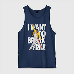 Майка мужская хлопок Queen I want to break free, цвет: тёмно-синий