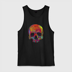 Мужская майка Cool color skull