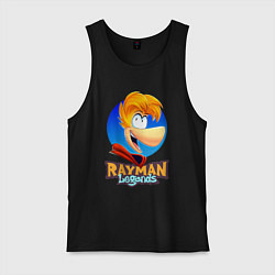 Майка мужская хлопок Веселый Rayman, цвет: черный