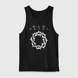 Майка мужская хлопок Bad Omens logo, цвет: черный