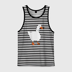 Мужская майка ГУСЬ С НОЖОМ МЕМ