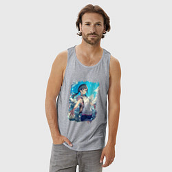 Майка мужская хлопок Добрая Хина, цвет: меланж — фото 2