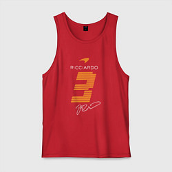 Майка мужская хлопок Ландо Норрис 4 формула, цвет: красный