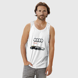 Майка мужская хлопок Audi Concept Sketch, цвет: белый — фото 2
