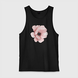 Майка мужская хлопок Нежный мак, цвет: черный