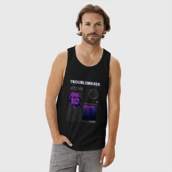 Майка мужская хлопок Troublemaker Streetwear, цвет: черный — фото 2