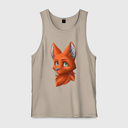 Мужская майка Милая лисичка Cute fox