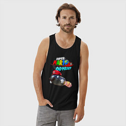Майка мужская хлопок Super Mario Odyssey Bullet Bill Nintendo, цвет: черный — фото 2