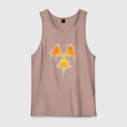 Майка мужская хлопок Radioactive symbol, цвет: пыльно-розовый