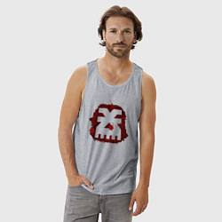 Майка мужская хлопок Знак Кхорна пятно, цвет: меланж — фото 2