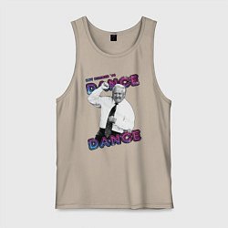 Майка мужская хлопок Жаркое лето 96го Борис Ельцин, цвет: миндальный