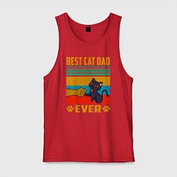 Мужская майка Лучший кошачий батя на свете