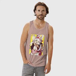 Майка мужская хлопок Nanachi made in abyss, цвет: пыльно-розовый — фото 2