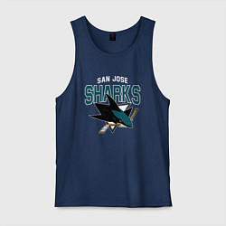 Майка мужская хлопок SAN JOSE SHARKS NHL, цвет: тёмно-синий