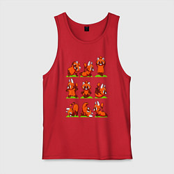 Мужская майка Йога красной панды