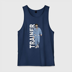 Майка мужская хлопок Тренер Джентельменов, цвет: тёмно-синий