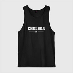 Майка мужская хлопок Chelsea Football Club Классика, цвет: черный