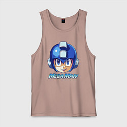 Майка мужская хлопок Mega Man - Rockman, цвет: пыльно-розовый