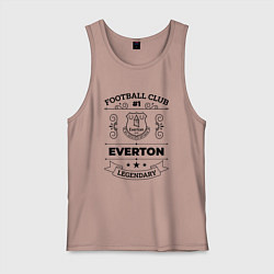 Майка мужская хлопок Everton: Football Club Number 1 Legendary, цвет: пыльно-розовый