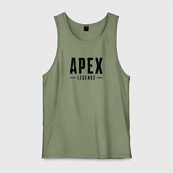 Майка мужская хлопок Логотип игры Apex Legends, цвет: авокадо