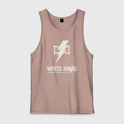 Мужская майка Белые шрамы лого винтаж