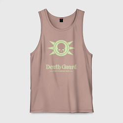 Майка мужская хлопок Гвардия смерти лого винтаж, цвет: пыльно-розовый