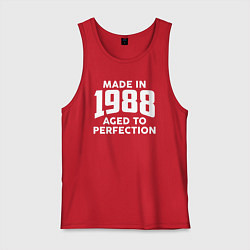 Майка мужская хлопок Сделано в 1988 году, состарено до совершенства, цвет: красный