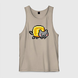 Майка мужская хлопок Нян Коин Кэт, цвет: миндальный