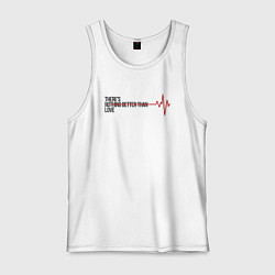 Майка мужская хлопок Любви Нет, цвет: белый